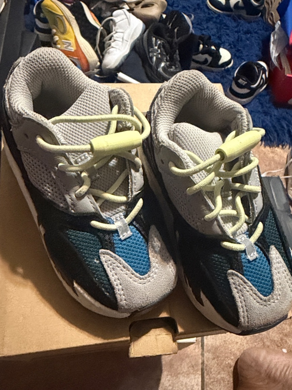 Kids Multi-Color Athletic Sneakers - Gray, Teal & Blue